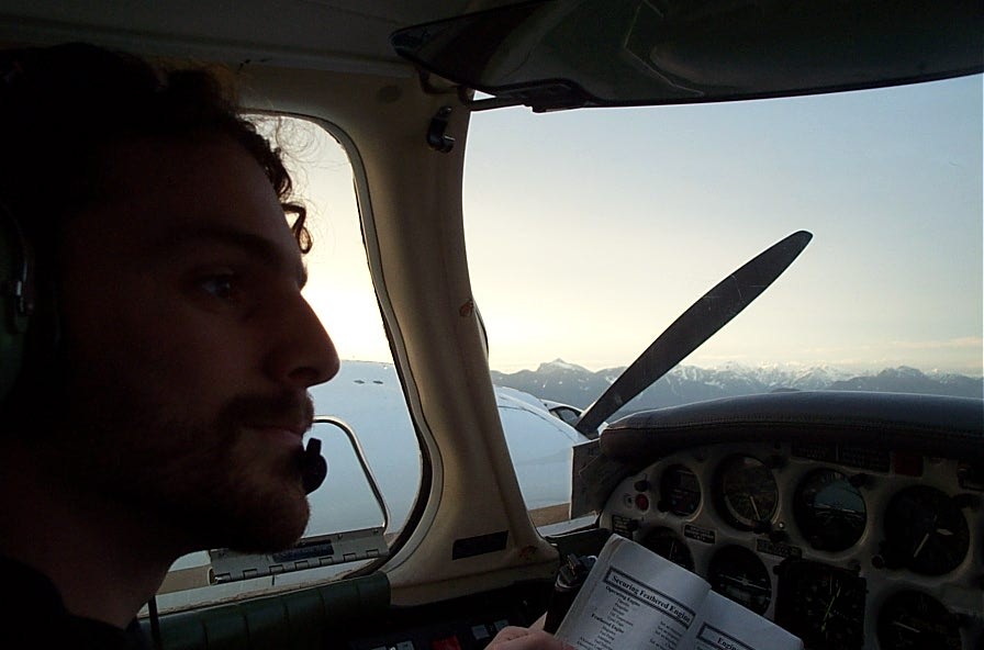 Feather Propeller associated with an engine shut-down.  Langley Flying School.
